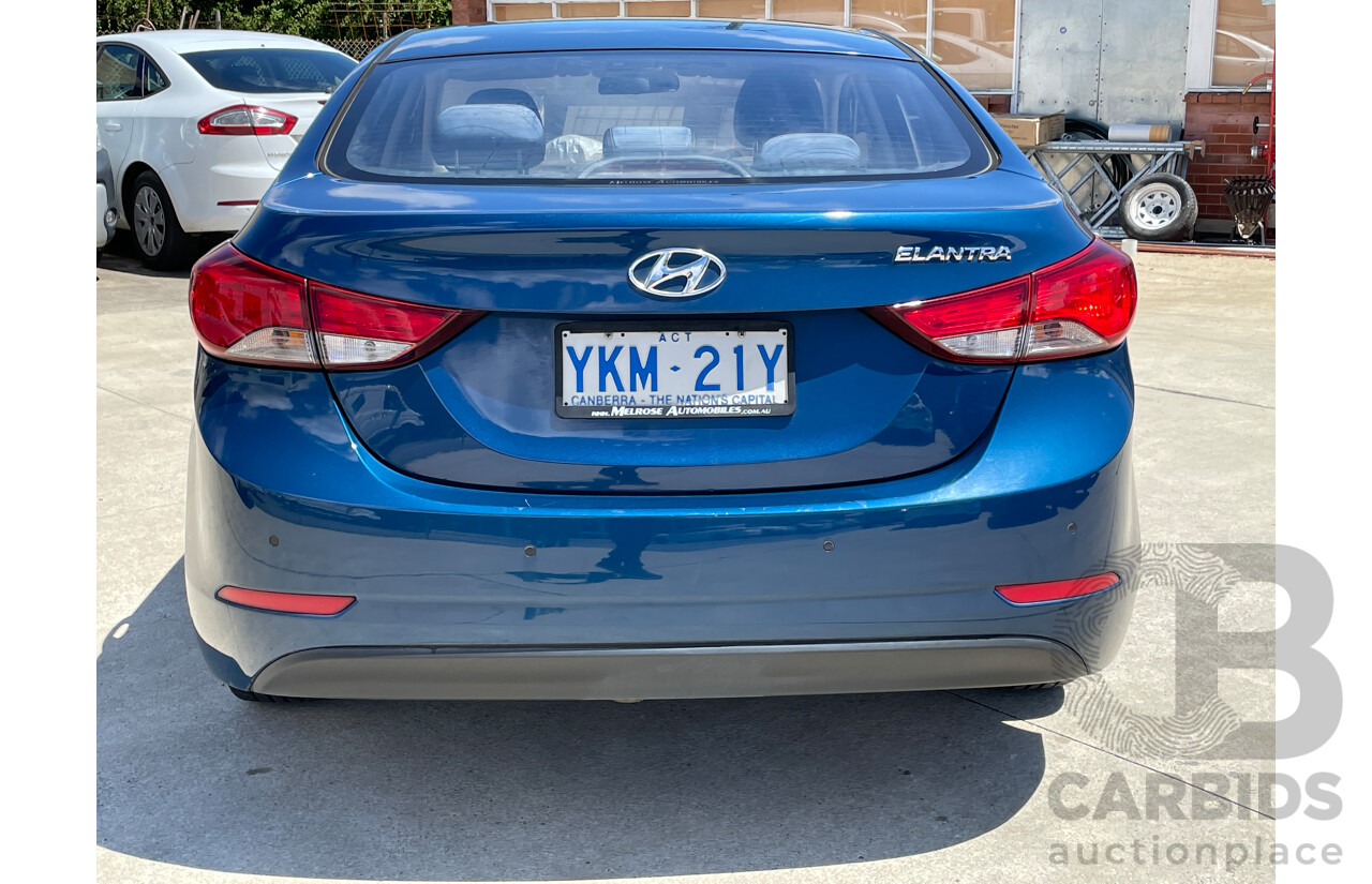 3/2015 Hyundai Elantra Active Special Edition MD SERIES 2 (MD3) 4d Sedan Blue 1.8L