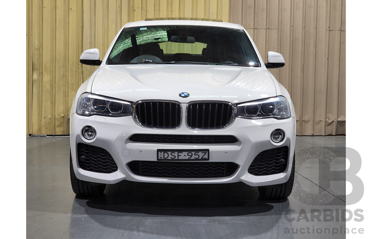 10/2015 BMW X4 Xdrive 20i M-Sport F26 MY15 5d Coupe White 2.0L Turbo Petrol