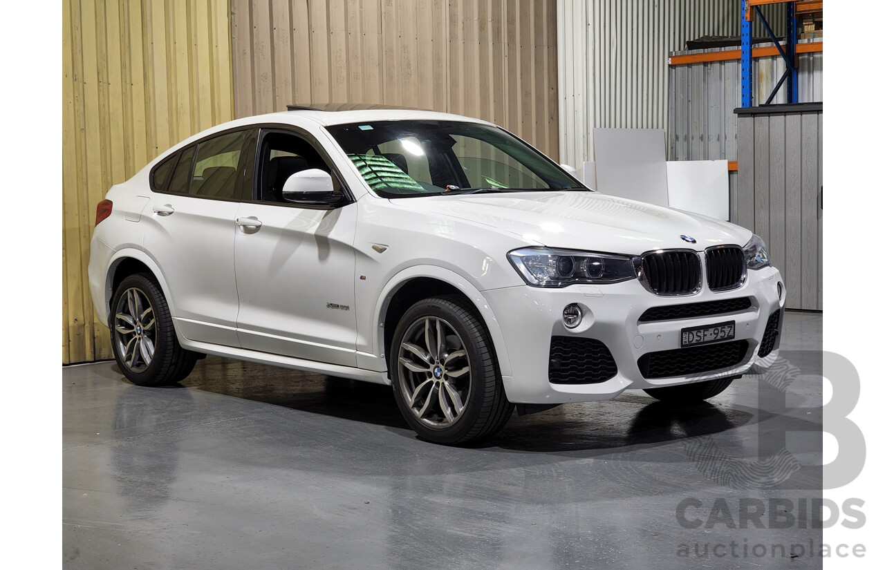 10/2015 BMW X4 Xdrive 20i M-Sport F26 MY15 5d Coupe White 2.0L Turbo Petrol