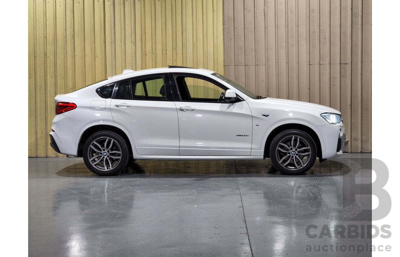 10/2015 BMW X4 Xdrive 20i M-Sport F26 MY15 5d Coupe White 2.0L Turbo Petrol