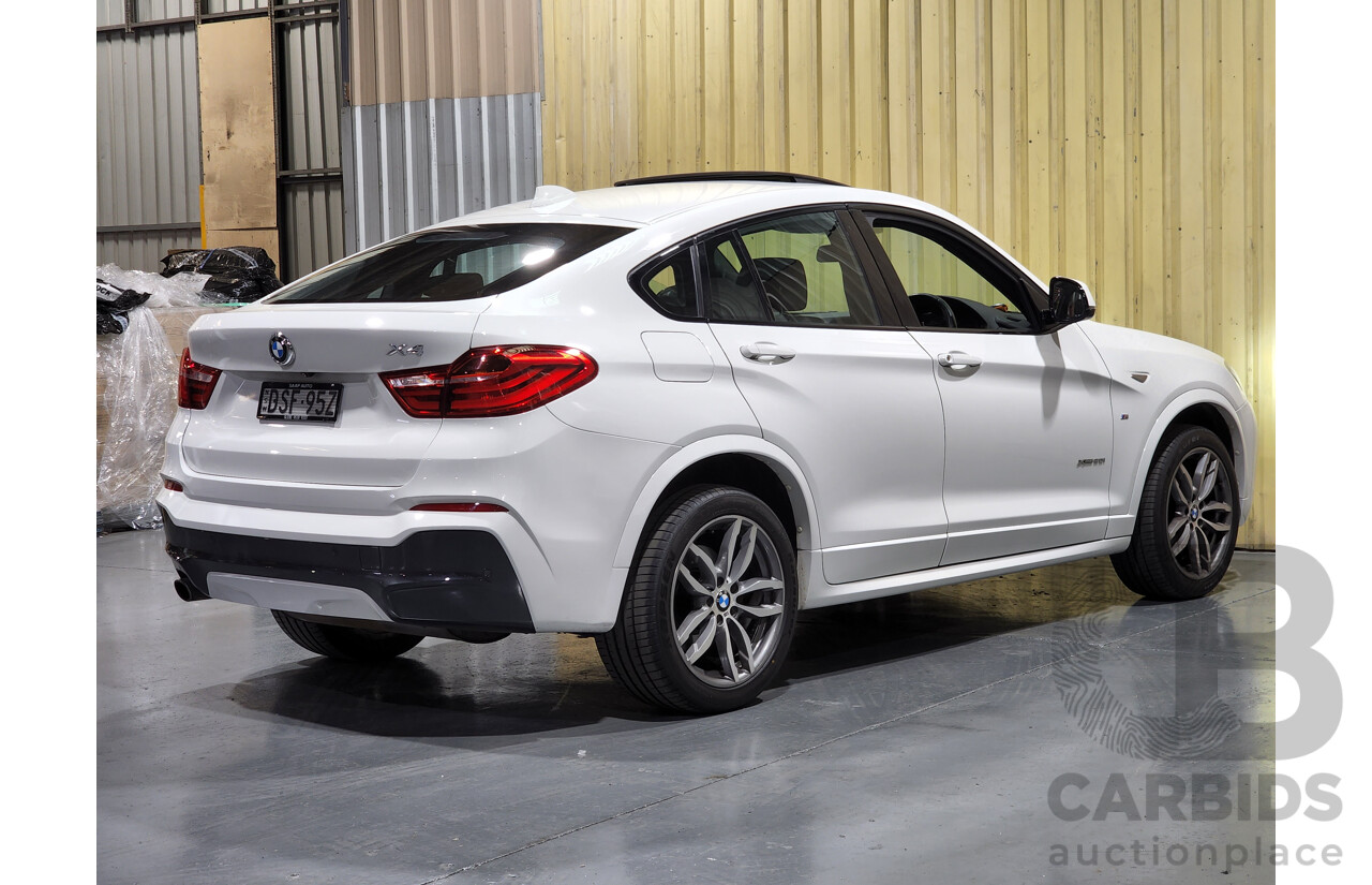 10/2015 BMW X4 Xdrive 20i M-Sport F26 MY15 5d Coupe White 2.0L Turbo Petrol