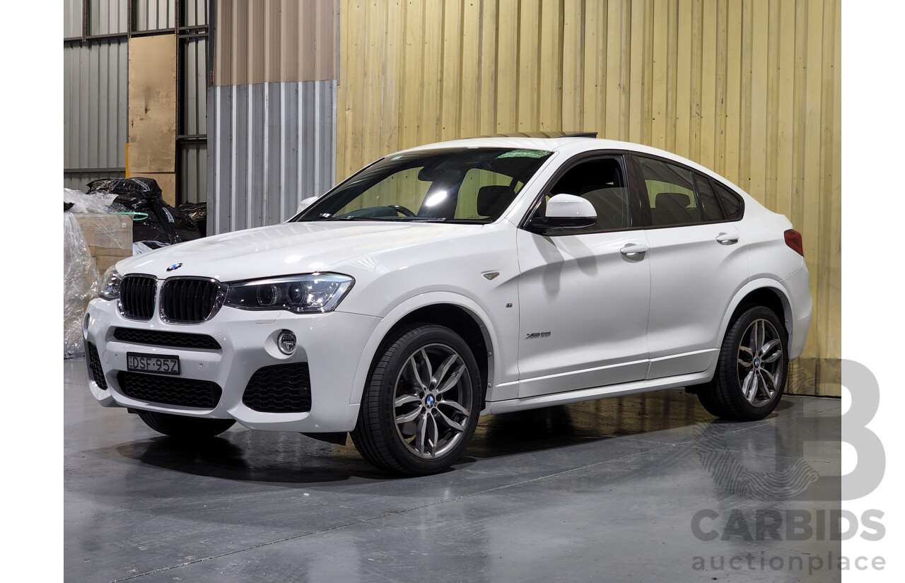 10/2015 BMW X4 Xdrive 20i M-Sport F26 MY15 5d Coupe White 2.0L Turbo Petrol