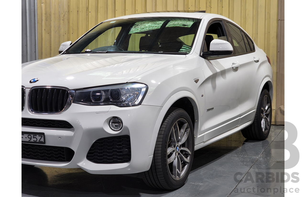 10/2015 BMW X4 Xdrive 20i M-Sport F26 MY15 5d Coupe White 2.0L Turbo Petrol