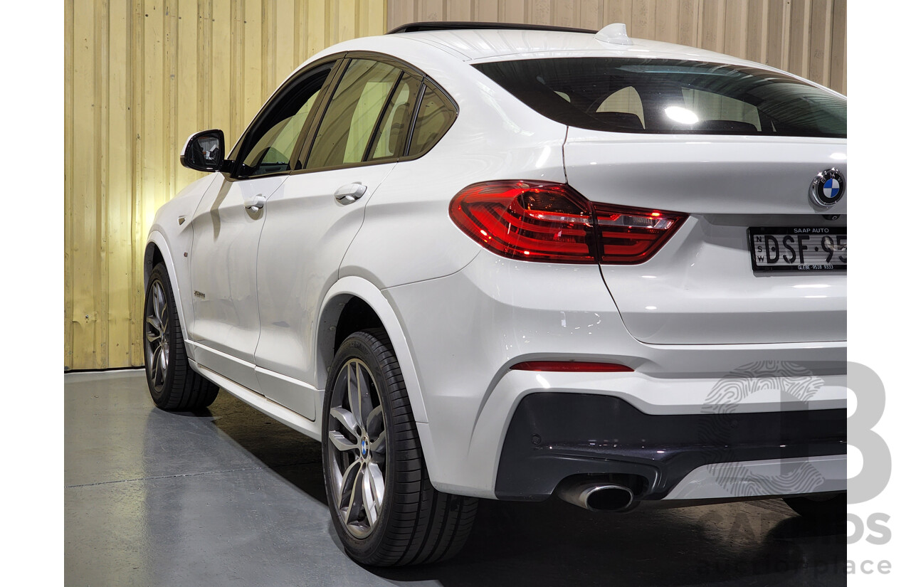 10/2015 BMW X4 Xdrive 20i M-Sport F26 MY15 5d Coupe White 2.0L Turbo Petrol