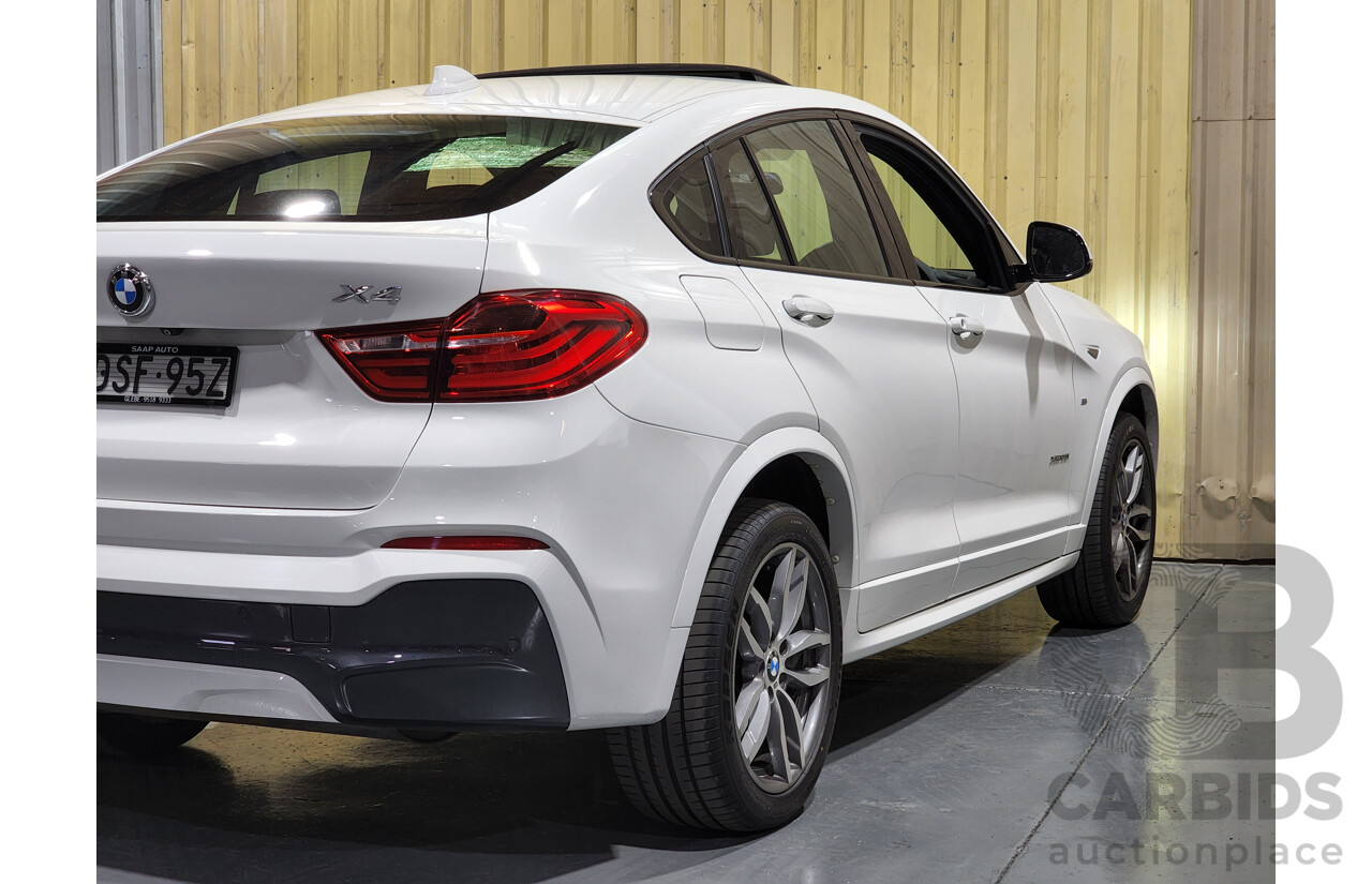 10/2015 BMW X4 Xdrive 20i M-Sport F26 MY15 5d Coupe White 2.0L Turbo Petrol