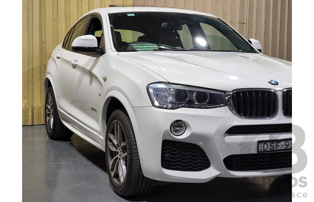 10/2015 BMW X4 Xdrive 20i M-Sport F26 MY15 5d Coupe White 2.0L Turbo Petrol