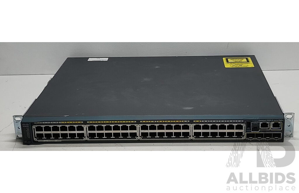 Cisco (WS-C2960S-48LPS-L) Catalyst 2960-S Series 48-Port Gigabit Ethernet PoE+ Switch