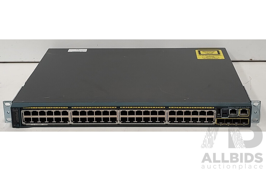 Cisco (WS-C2960S-48LPS-L) Catalyst 2960-S Series 48-Port Gigabit Ethernet PoE+ Switch