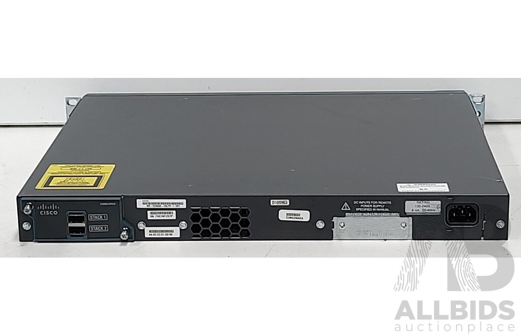 Cisco (WS-C2960S-48LPS-L) Catalyst 2960-S Series 48-Port Gigabit Ethernet PoE+ Switch