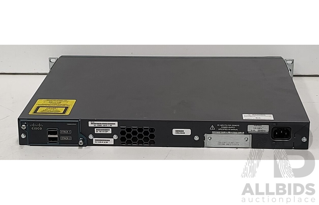 Cisco (WS-C2960S-48LPS-L) Catalyst 2960-S Series 48-Port Gigabit Ethernet PoE+ Switch