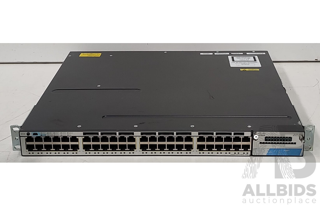 Cisco (WS-C3750X-48P-S) Catalyst 3750X Series 48-Port Gigabit Ethernet PoE+ Switch