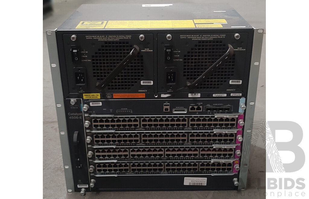 Cisco (WS-C4506-E) Catalyst 4506-E Network Hub Switch with PoE Modules