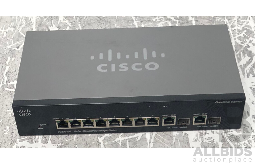 Cisco Small Business (SRW2008P-K9) SG300-10P 10-Port Gigabit PoE Managed Switch