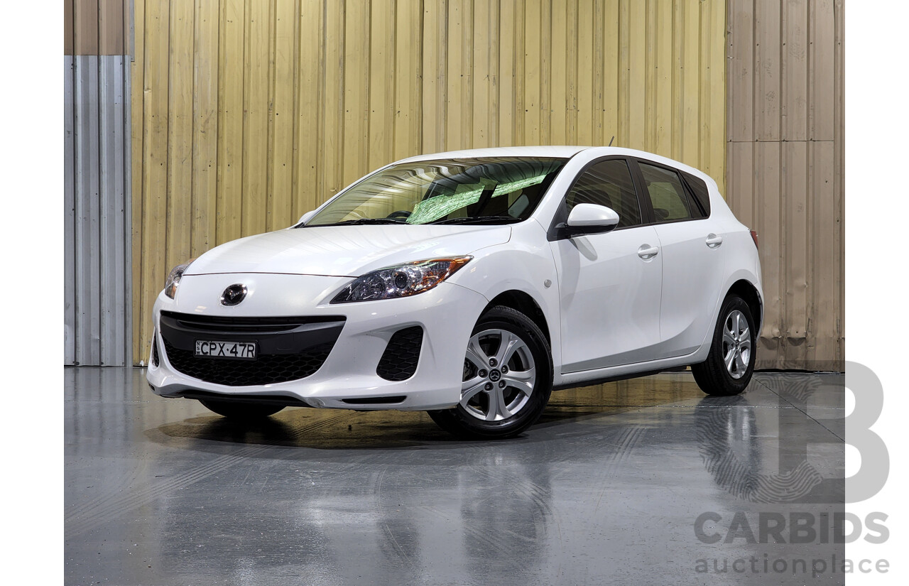 7/2013 Mazda 3 NEO BL MY13 5d Hatchback Pearl White 2.0L