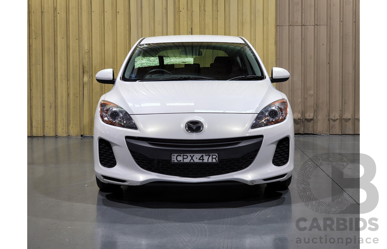 7/2013 Mazda 3 NEO BL MY13 5d Hatchback Pearl White 2.0L