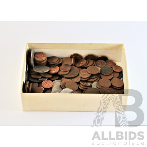 Box of Australian and World Coins