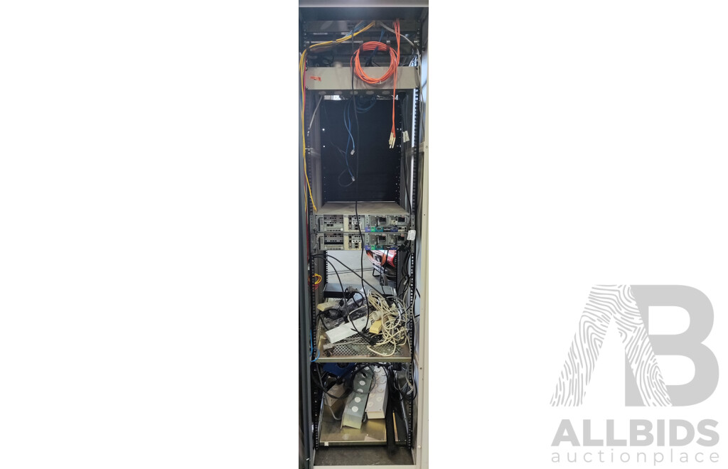 Rack Technologies 19-Inch 42RU Rack Mount Cabinet W/ Two Servers,
