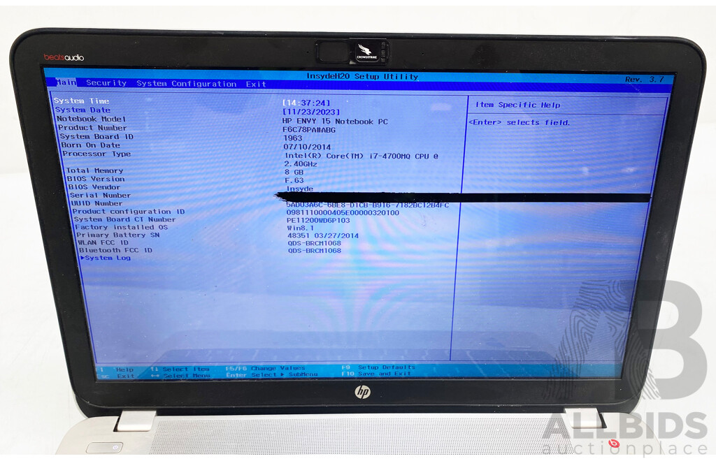 HP Envy Intel Core I7 (4700MQ) 2.40GHz-3.40GHz 4-Core CPU 15.6-Inch Laptop