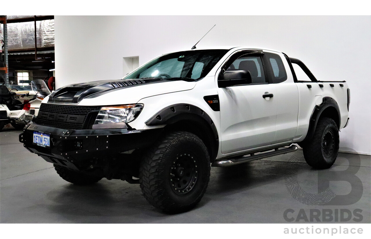 7/2014 Ford Ranger XL 3.2 (4x4) PX Super Cab Utility White 3.2L