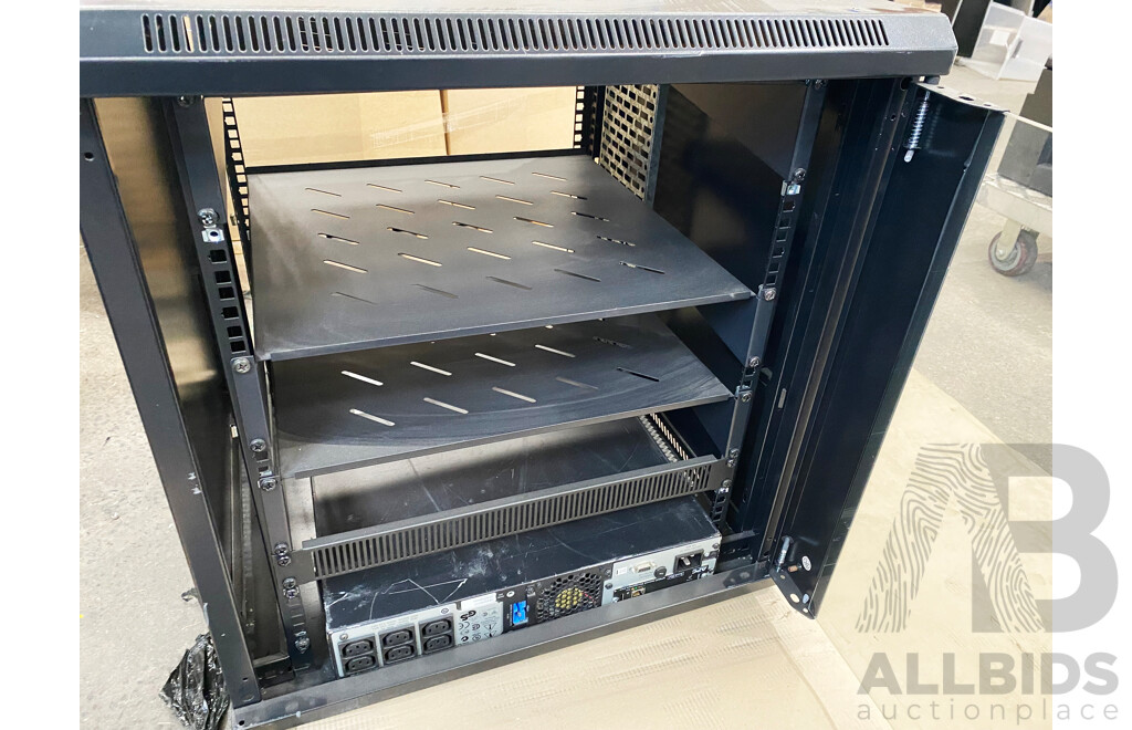 Black 12 RU Server Rack