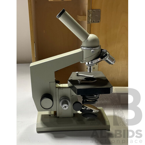 Vintage USSR Soviet Russian Microscope Biolam Lomo - Made Between the 1970s and 1980s