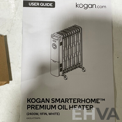 KOGAN (KAOLHT11WFA) Smarterhome Premium Oil Heater 2400w (11 Fin, White) - ORP $159.99