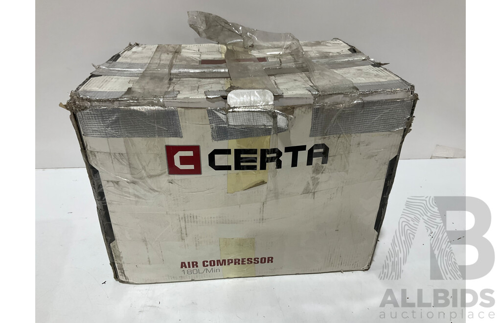 CERTA AIR COMPRESSOR 180l/min - Estimated ORP $249