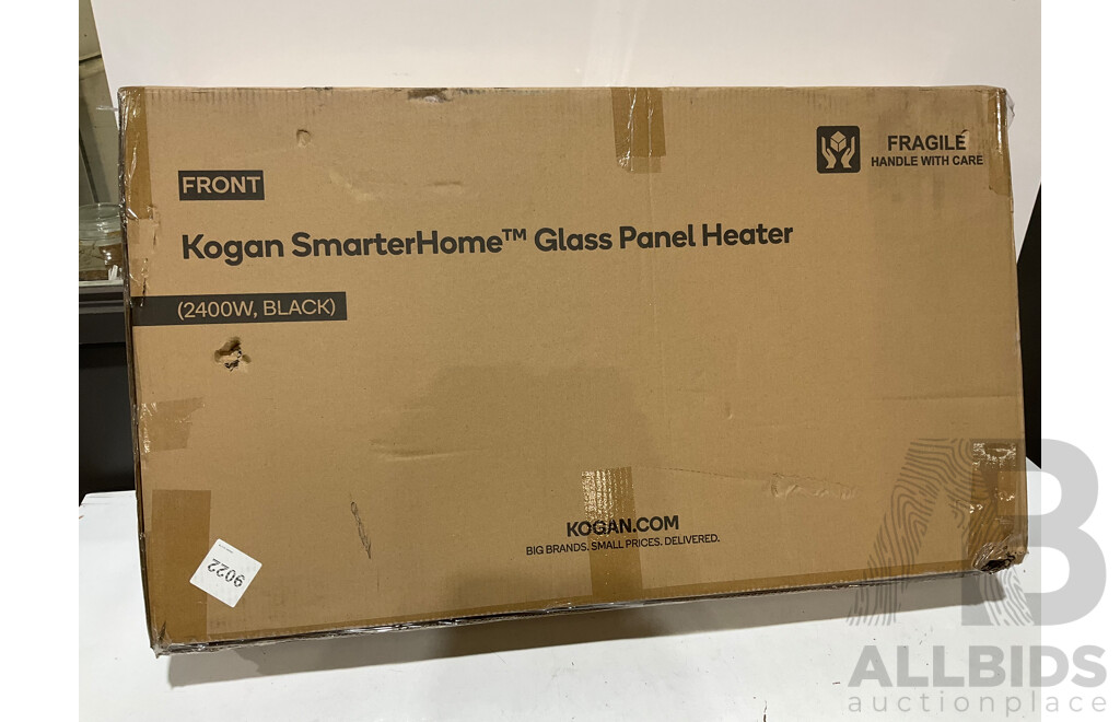 KOGAN SmarterHome Glass Panel Heater 2400w Black - Estimated ORP $299.99