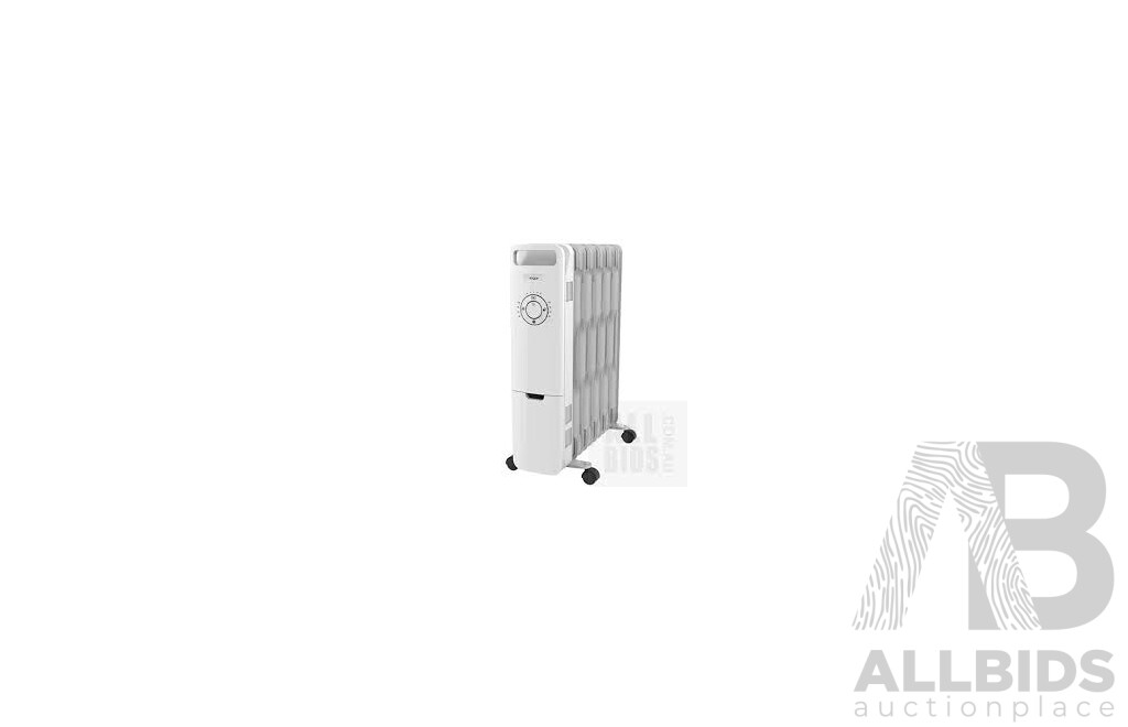 KOGAN  SmartHome Premium Oil Heater 2400W, 11 Fin, White - Broken Plug Cover - Estimated ORP $159.99