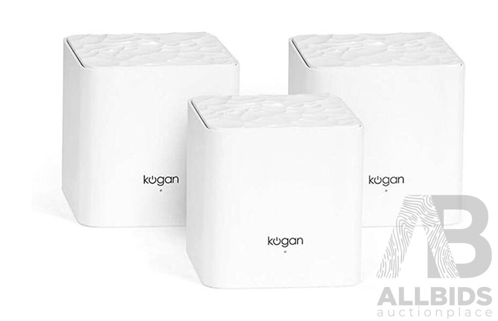 Kogan AC1200 Whole-Home Mesh WiFi 3 Pack - ORP $249.99