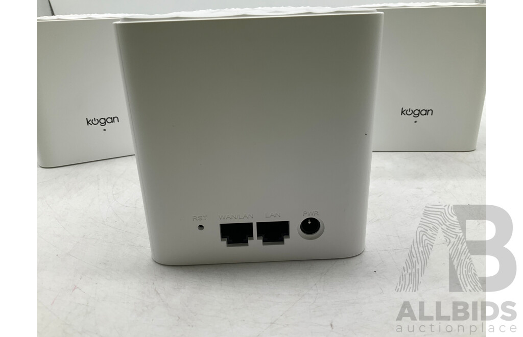 Kogan AC1200 Whole-Home Mesh WiFi 3 Pack - ORP $249.99