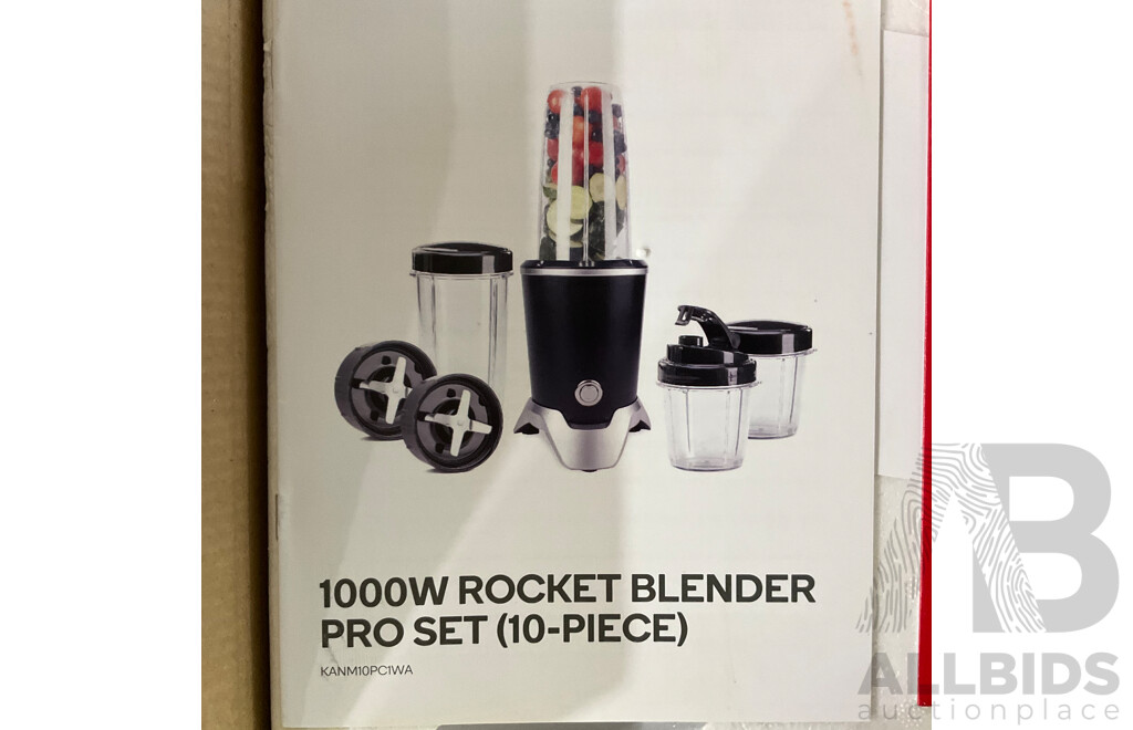 KOGAN 1000W Rocket Blender PRO Set & Compact Grill& Sandwich Press - Lof of 2 - Estimated Total ORP $169.00