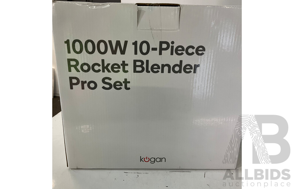 KOGAN 1000W Rocket Blender PRO Set & Compact Grill& Sandwich Press - Lof of 2 - Estimated Total ORP $169.00