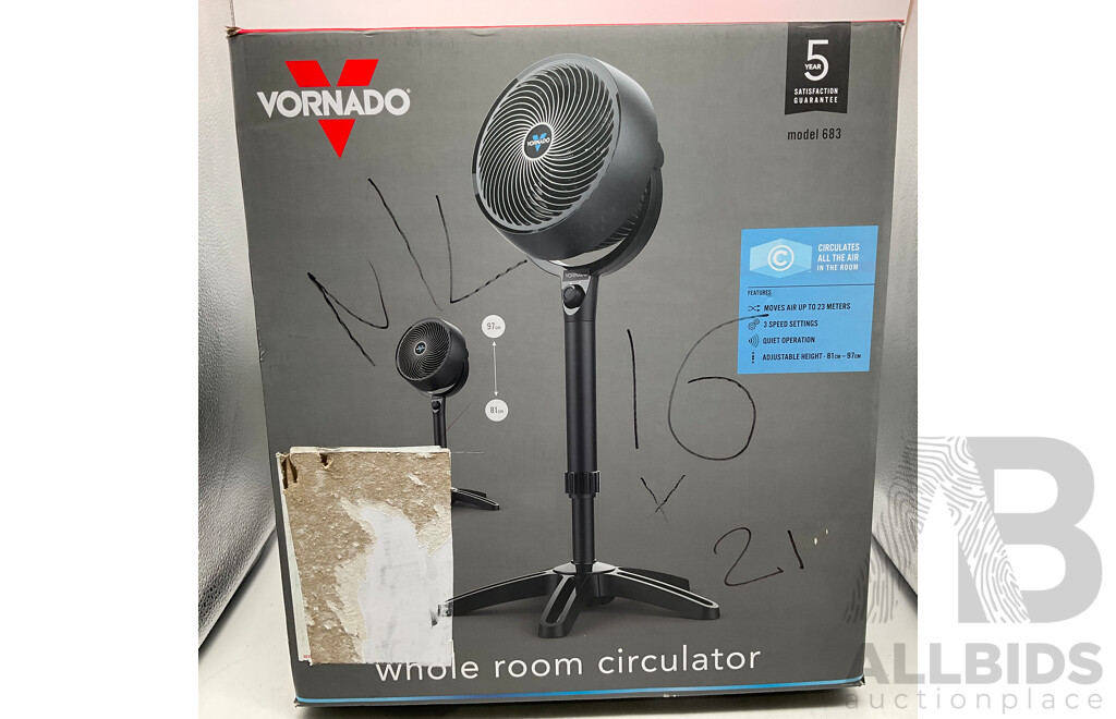 VORNADO 683 Medium Pedestal Air Circulator - ORP $249.00