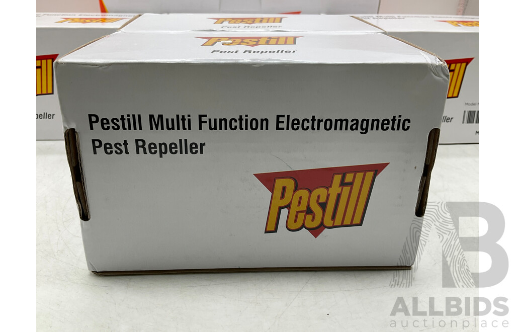 PESTILL Multifunction ElectroSonic Pest Repeller (X5) & PESTILL Possum Repeller - Lot of 6 - Total ORP $199.99
