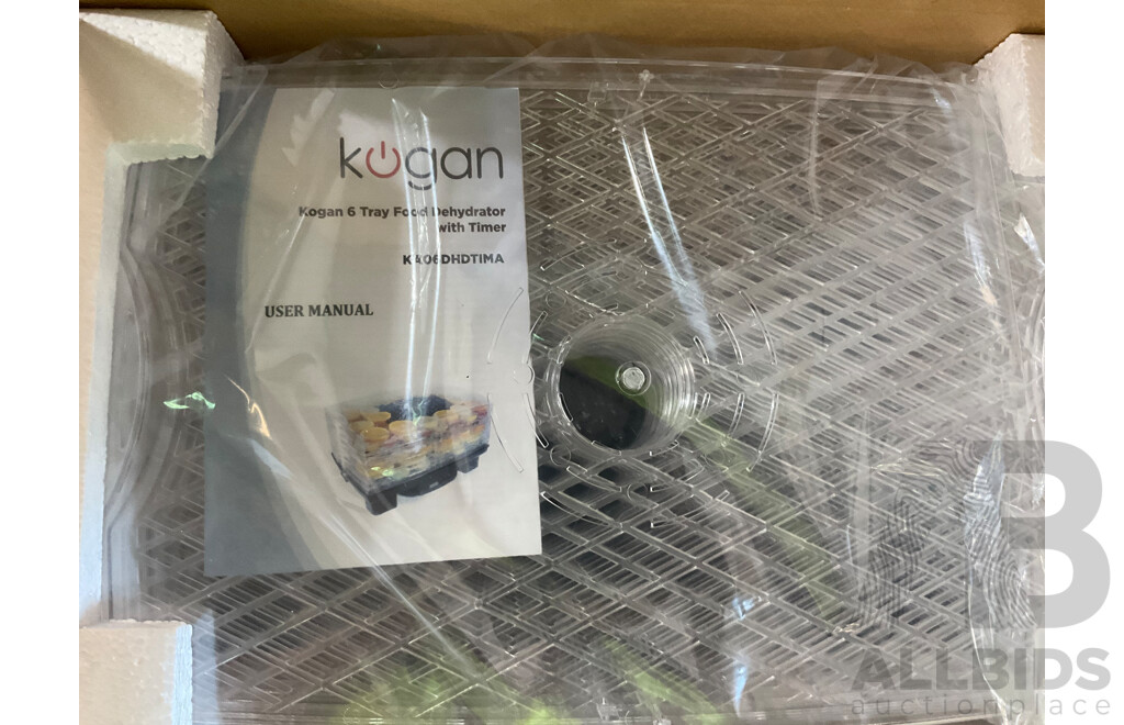 RUSSELLL HOBBS Eden Kettle & Hand Mixer & KOGAN 6 Tray Food Dehydrator With Timer - ORP $249.00