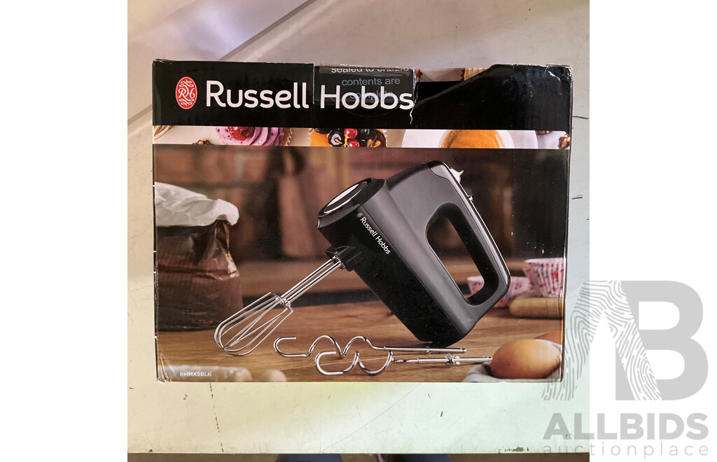 RUSSELLL HOBBS Eden Kettle & Hand Mixer & KOGAN 6 Tray Food Dehydrator With Timer - ORP $249.00