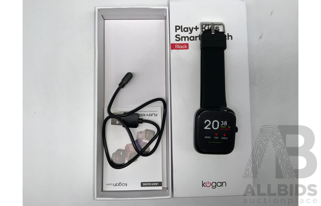 KOGAN Play+ Kids Smart Watch, Kogan Pulse+ Lite Smart Watch, CASIO 593 Watch- LOT of 4 - Approximate ORP  $180