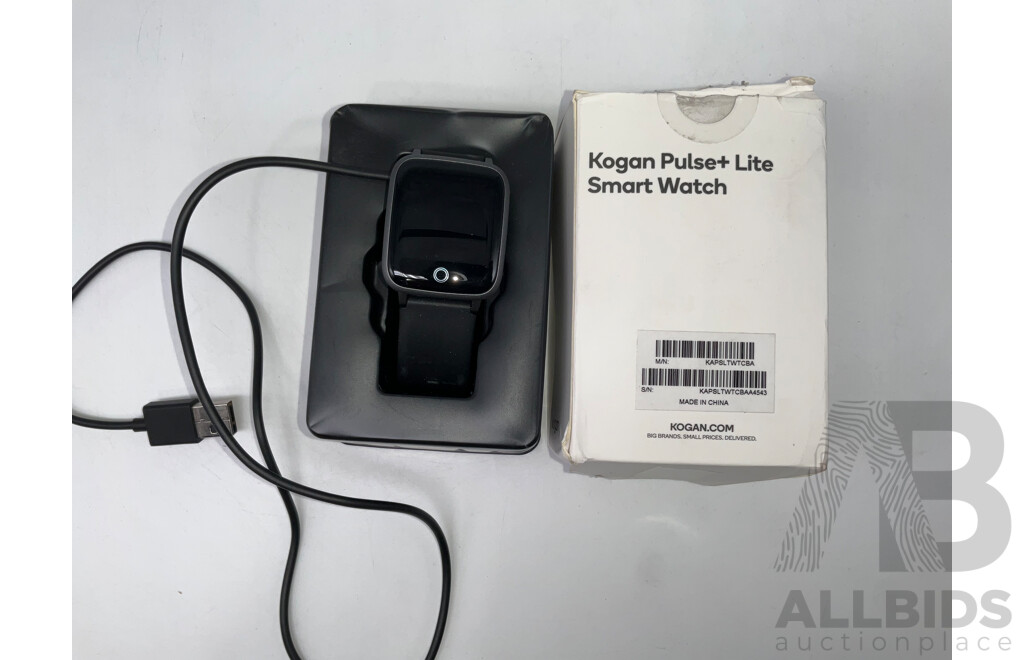 KOGAN Play+ Kids Smart Watch, Kogan Pulse+ Lite Smart Watch, CASIO 593 Watch- LOT of 4 - Approximate ORP  $180