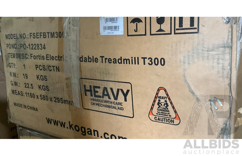 FORTIS Electric Foldable Treadmill T300 FSEFBTM300A - ORP $450.00