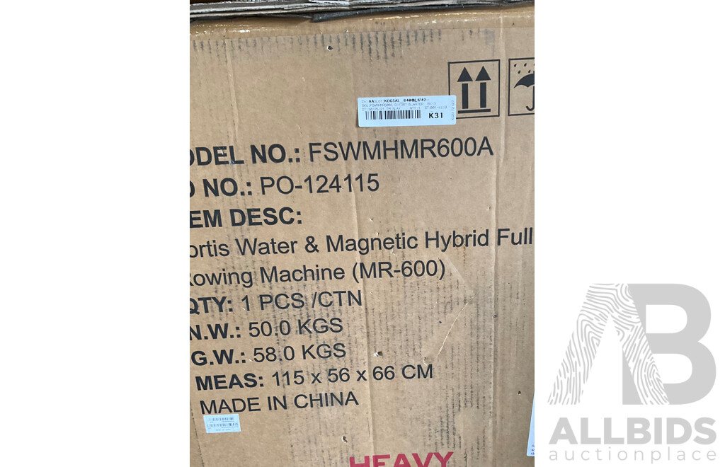 FORTIS Water & Magnetic Hybird Full Motion Rowing Machine (MR-600) - ORP $999.00