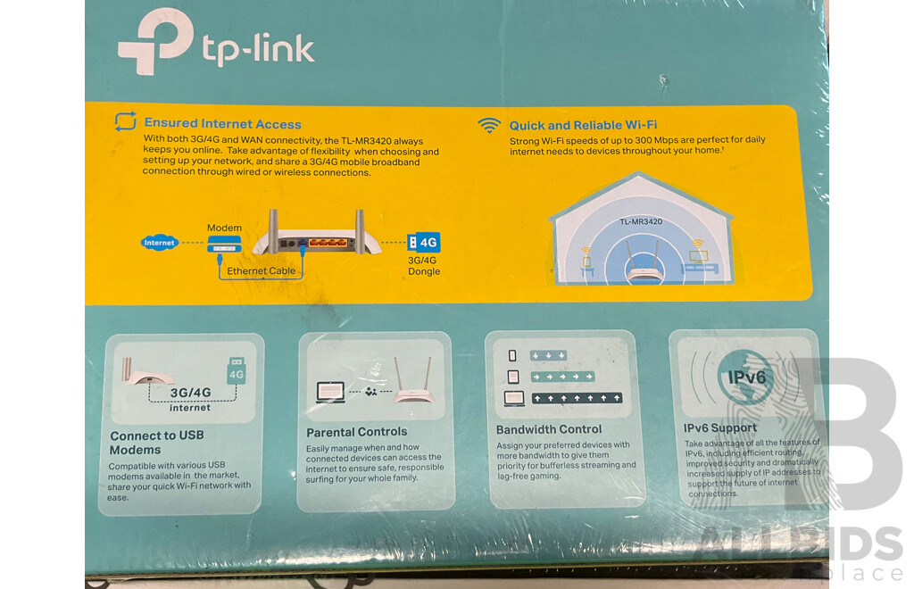 TP LINK 3G/4G Wireless N Router & WiFi Rang Extender -Lot of 2 - ORP $109.00