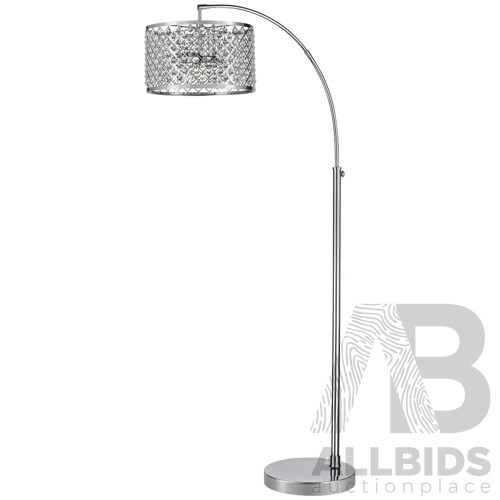 Bridgeport Designs (JF5924) TMI Gisele Crystal Arc Floor Lamp - ORP $239.99