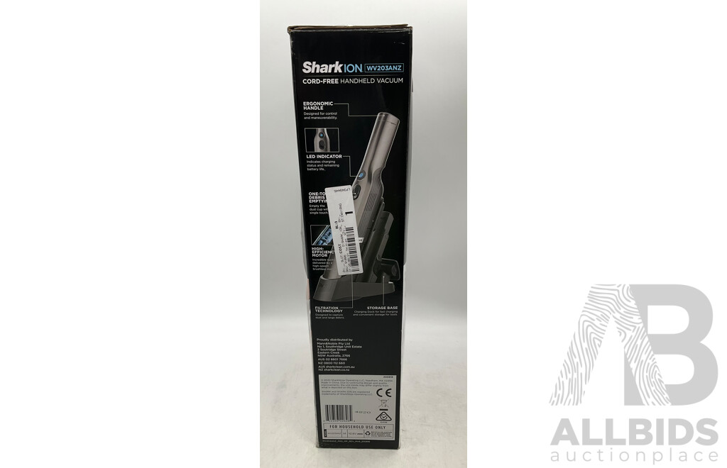 SHARKION (WV203ANZ) Cord-Free Handheld Vacuum - ORP $229.99