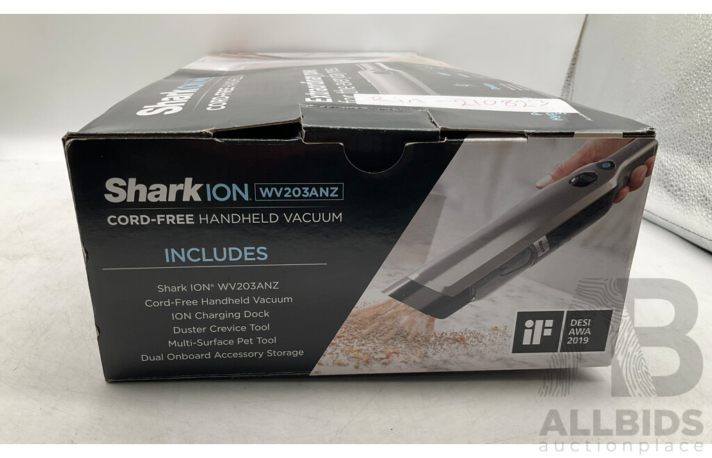 SHARKION (WV203ANZ) Cord-Free Handheld Vacuum - ORP $229.99
