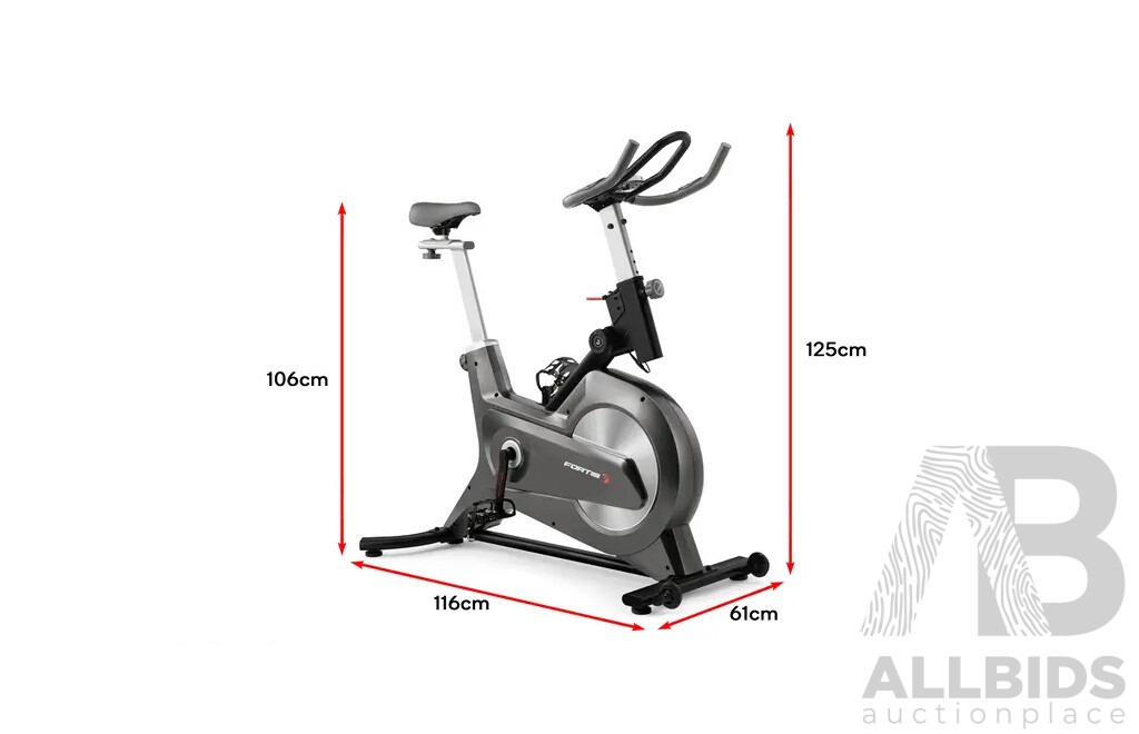 FORTIS Magnetic Flywheel Spin Bike With Extra Large Frame (SK-600XL)  - ORP $312.00