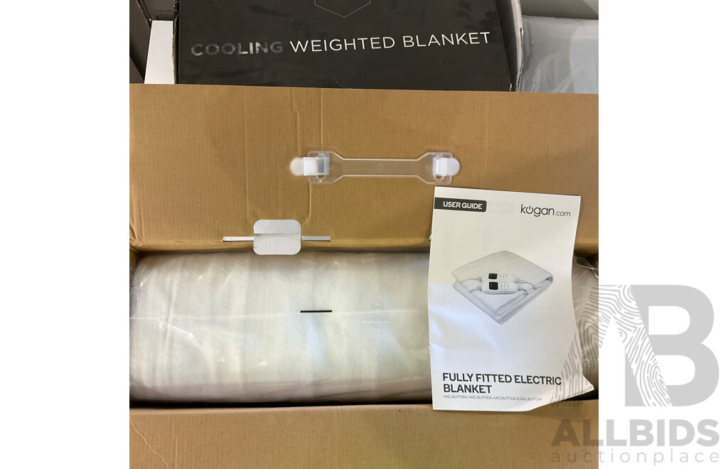 ARDOR Cooling Weighted Blanket & KOGAN Fully Fitted Electric Blanket (King) - Lot of 2 - Estimated Total ORP $320.00