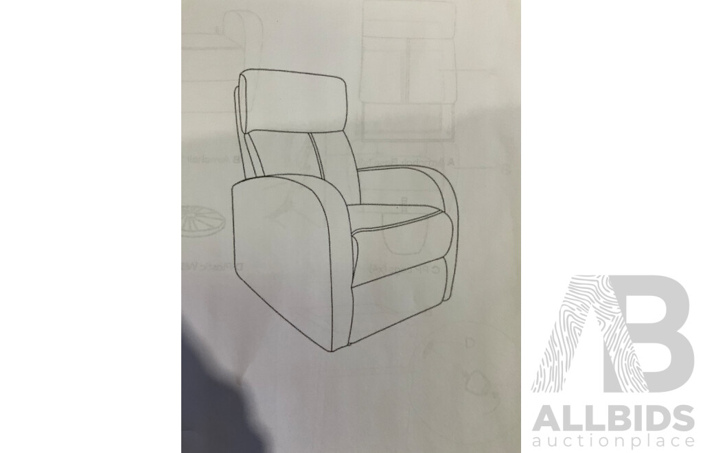 KOGAN Recliner Chair Black PU - Estimated ORP $299.99