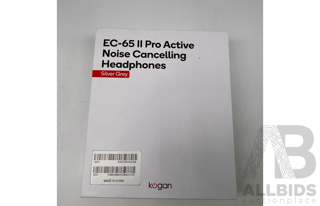 Kogan - EC-65 II Pro Active Noise Cancelling Headphones - Matte Black - ORP  $199