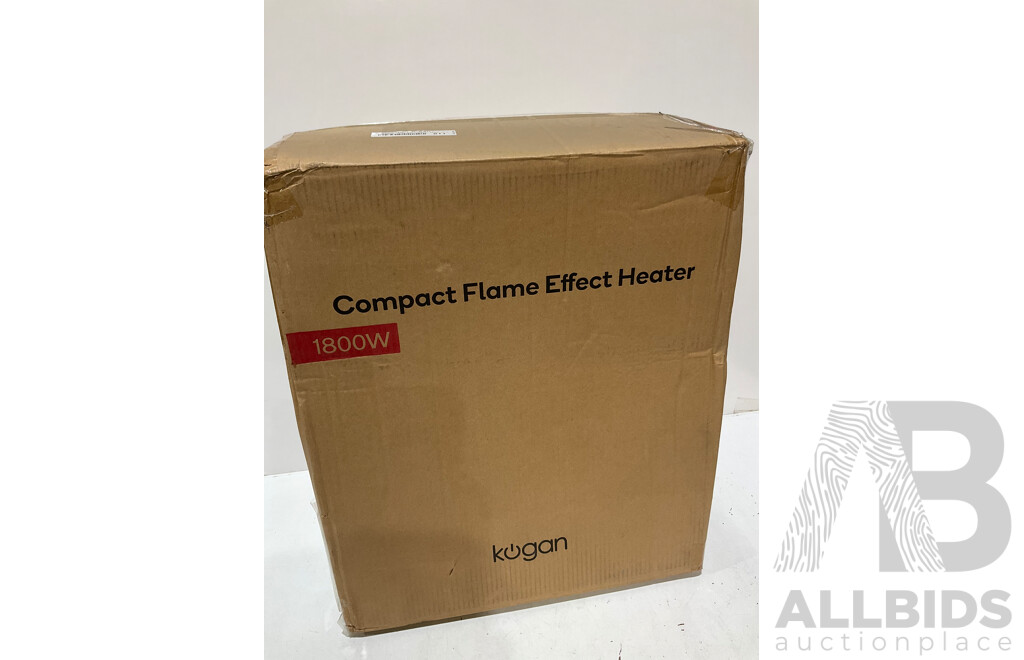 KOGAN 1800W Compact Flame Effect Heater - Estimated ORP $149.99